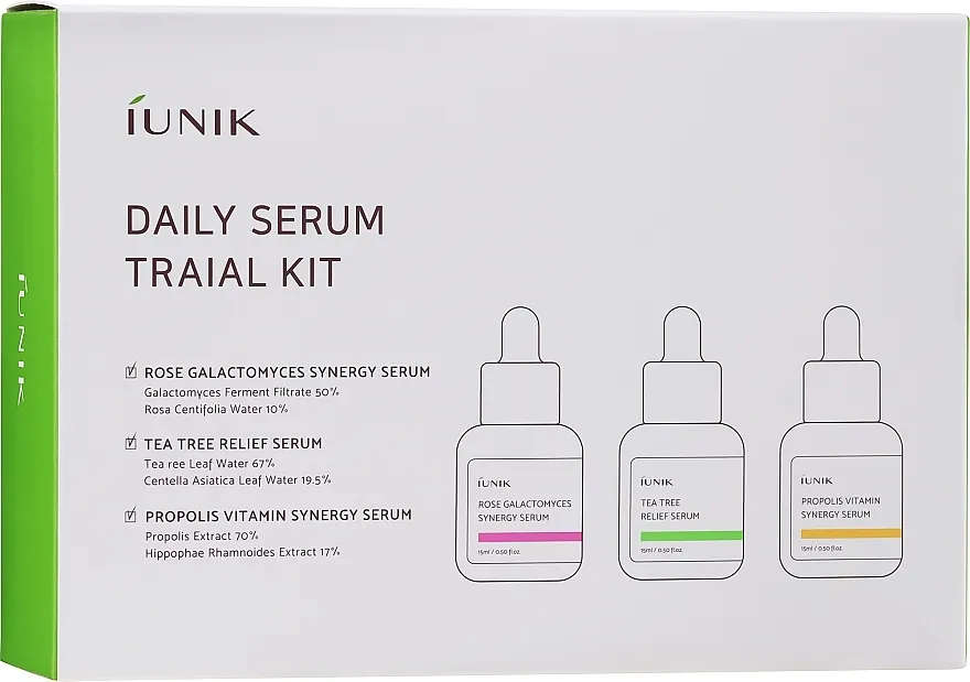 iUNIK Daily Serum Trial Kit (ser 3 x 15 ml) Set