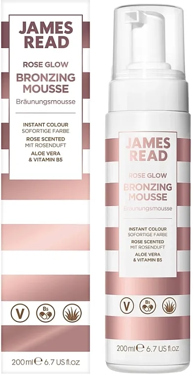 James Read Rose Glow Bronzing Mousse Samopotamnjivajući mus za telo