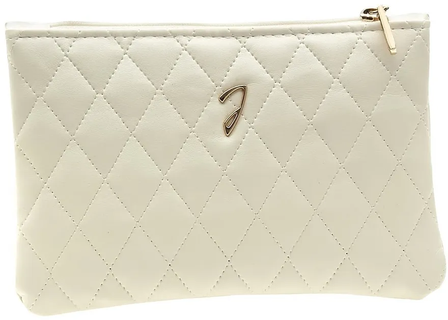 Janeke Beige Quilted Pouch Prošivena kozmetička torba, bež, A6131VT