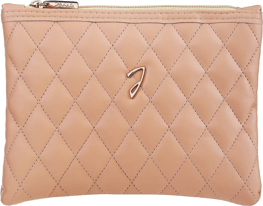 Janeke Beige Quilted Pouch Prošivena kozmetička torbica, smeđa, A6131VT