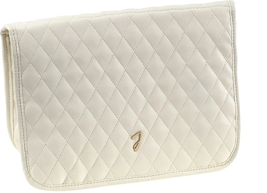 Janeke Chic Big Pouch with Hook Prošivena kozmetička torbica 21,5x27,5x10 cm, A6114VT, bež