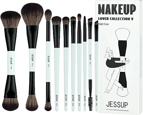 Jessup 14-in-10 Duo-End Brush Versatility Collection Set četkica za šminkanje, T500, 14 kom.