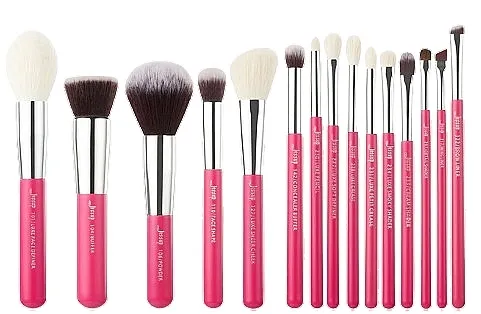Jessup Individual Makeup Brush Rose Set Set četkica za šminku, T220, 15 kom.