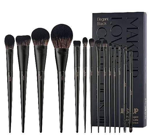 Jessup Matte Black Versatile Brush Set Collection Set četkica za šminkanje, T336, 14 kom.