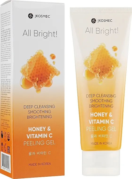 Jkosmec All Bright Honey and Vitamin C Basic Peeling Gel Piling protiv starenja za lice sa medom i vitaminom C