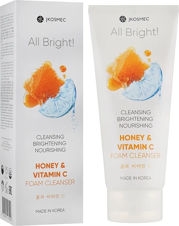 Jkosmec All Bright Honey and Vitamin C Foam Cleanser Pena za umivanje sa medom i vitaminom C