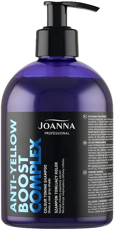 Joanna Professional Anti-yellow Boots Complex Shampoo Revitalizirajući šampon za svijetlu i sijedu kosu