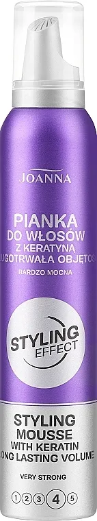 Joanna Styling Effect Styling Mousse With Keratin Very Strong Mousse za kosu s keratinom jakog učvršćivanja