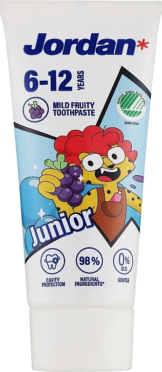 Jordan Junior Toothpaste Dečja pasta za zube 6-12 godina, tigar sa grožđem