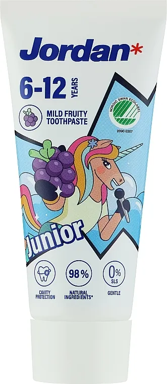 Jordan Junior Toothpaste Pasta za zube za decu od 6 do 12 godina, pevački jednorog