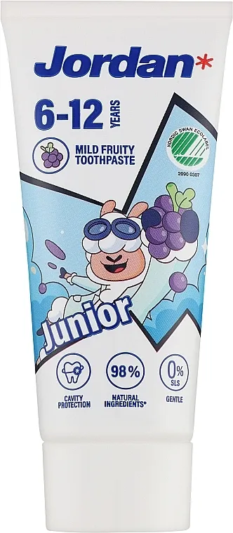 Jordan Junior Toothpaste Pasta za zube za decu od 6 do 12 godina, jagnje sa grožđem
