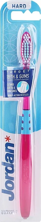 Jordan Target Teeth &amp; Gums Hard Četkica za zube hard Target, roza