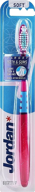 Jordan Target Teeth &amp; Gums Soft Četkica za zube soft Target, roze, listići
