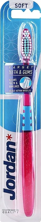 Jordan Target Teeth &amp; Gums Soft Četkica za zube soft Target, roza, cvetići