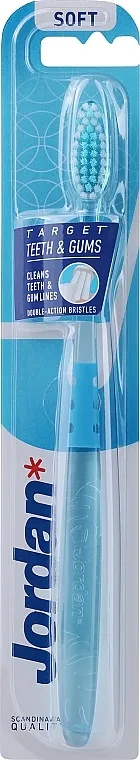 Jordan Target Teeth &amp; Gums Soft Četkica za zube Target, mekana, plava, lišće