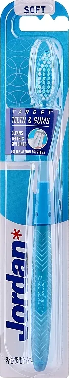 Jordan Target Teeth &amp; Gums Soft Meka četkica za zube Target, plavi cik-cak
