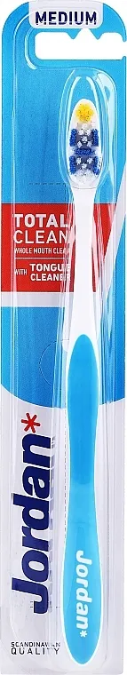 Jordan Total Clean Medium Četkica za zube Total Clean, srednja, plava