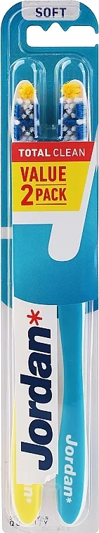 Jordan Total Clean Soft Četkica za zube soft "Total Clean", žuto-plava
