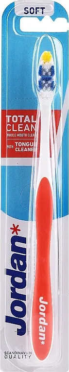 Jordan Total Clean Soft Četkica za zube Total Clean, mekana, crvena