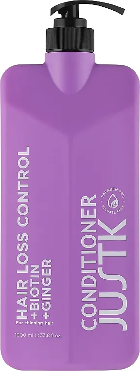 JustK Biotin &amp; Ginger Hair Loss Control Conditoner Regenerator protiv opadanja kose