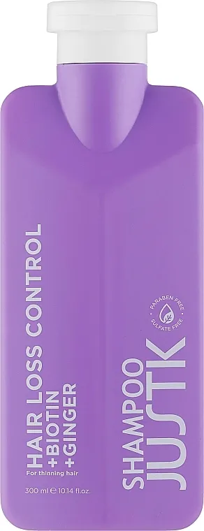 JustK Biotin &amp; Ginger Hair Loss Control Shampoo Šampon protiv opadanja kose