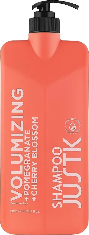 JustK Pomegranate &amp; Cherry Blossom Volumizing Shampoo Šampon za povećanje volumena za tanku kosu