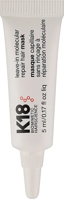 K18 Hair Biomimetic Hairscience Leave-in Molecular Repair Mask (uzorak) Maska za kosu bez ispiranja