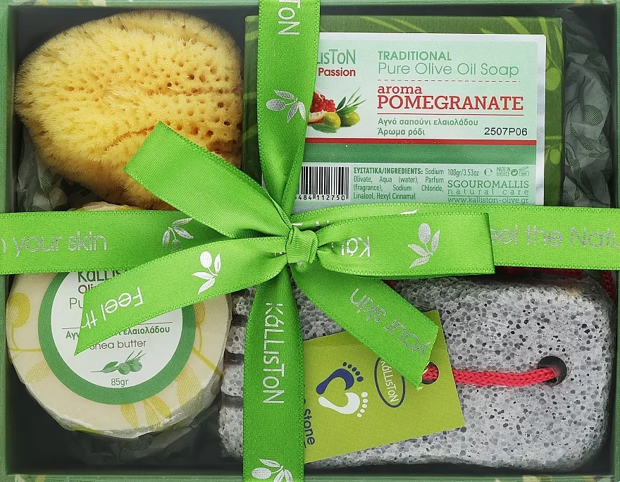 Kalliston Kit (soap/100g + stone/1pcs + sponge/1pcs + soap/85g) Komplet, KL0665, sapun sa mirisom nara, siva puma