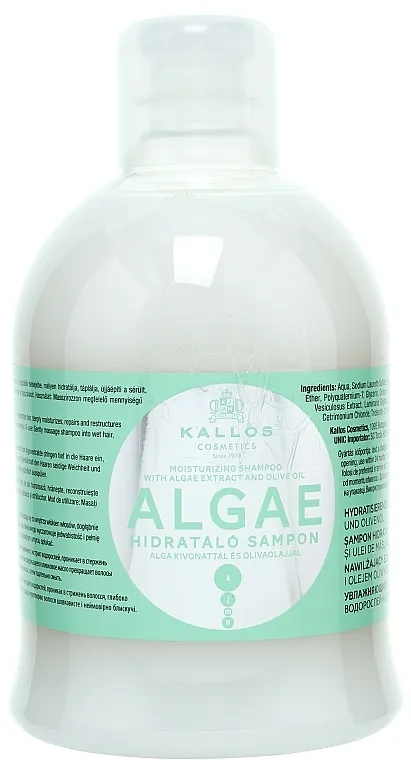 Kallos Cosmetics Algae Moisturizing Shampoo Hidratantni šampon s ekstraktom algi i maslinovim uljem