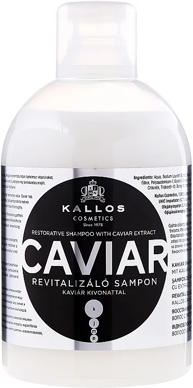 Kallos Cosmetics Caviar Shampoo Šampon za obnovu kose s ekstraktom crnog kavijara