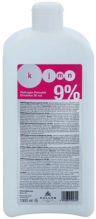 Kallos Cosmetics KJMN Hydrogen Peroxide Emulsion Oksidator za kosu 9%