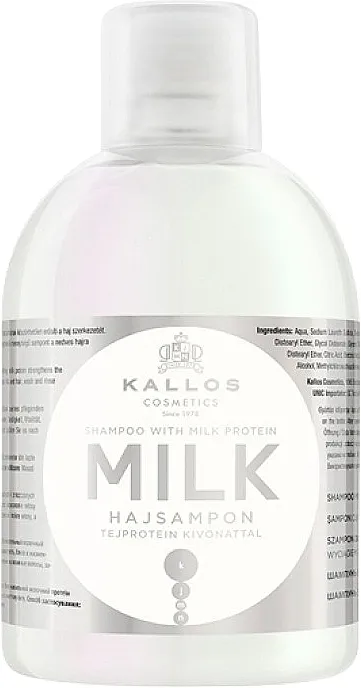 Kallos Cosmetics Milk Protein Shampoo Hranjivi mliječni proteinski šampon za suhu i oštećenu kosu