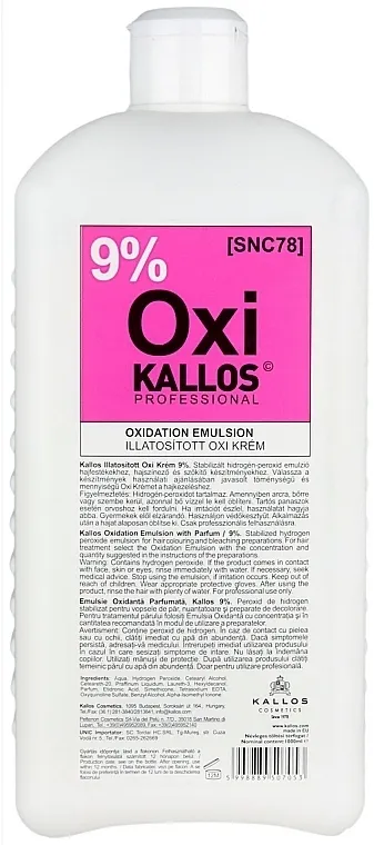 Kallos Cosmetics Oxi Oxidation Emulsion With Parfum Oksidator za kosu 9%