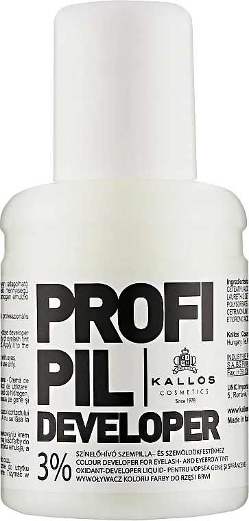 Kallos Cosmetics Profi Pil Developer 3% Oksidator za farbu 3% za obrve i trepavice
