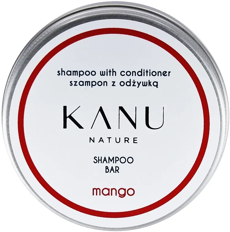 Kanu Nature Shampoo With Conditioner Shampoo Bar Mango Šampon za kosu 2 u 1, u metalnoj kutiji