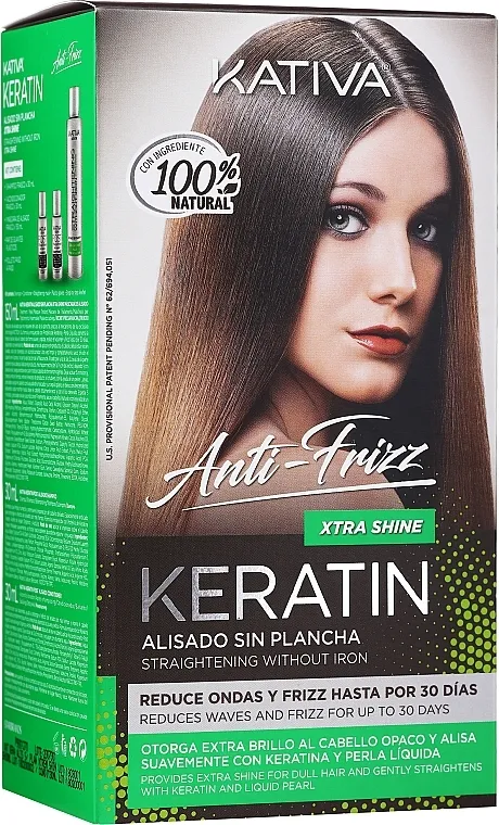 Kativa Keratin Anti-Frizz Xtra Shine (h/mask/150ml + shmp/30ml + h/cond/30ml) Set za keratinsko ravnanje kose
