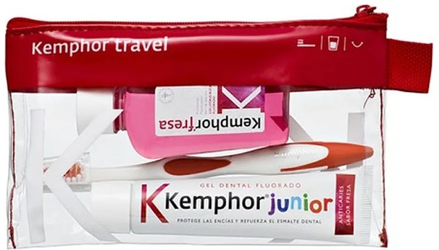 Kemphor Junior Travel (toothpaste/25ml + mouthwash/50ml + tooth/br/1pcs) Set