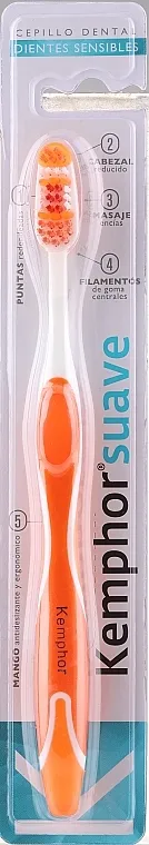 Kemphor Soft Toothbrush Četkica za zube, narandžasta