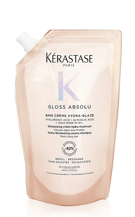 Kerastase Gloss Absolu Bain Creme Hydra-Glaze Kremasto kupanje za hidrataciju i sjaj za gustu, kovrdžavu kosu (dopuna)