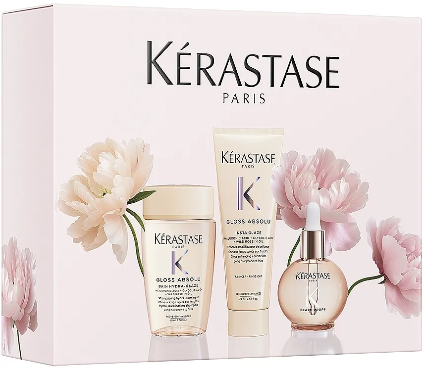 Kerastase Gloss Absolu (shm/80ml + cond/75ml + h/oil/45ml) Komplet