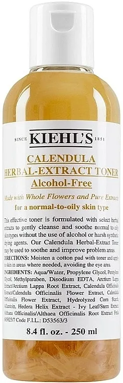 Kiehl's Calendula Herbal Extract Alcohol-Free Toner Tonik za lice s nevenom