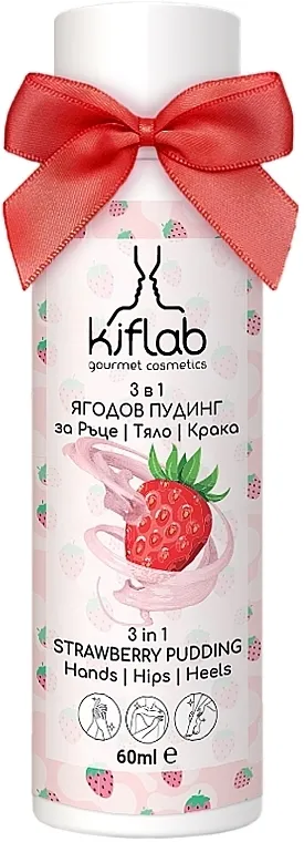 Kiflab Strawberry Pudding Krem od jagode pudinga 3 u 1 za ruke, telo i stopala