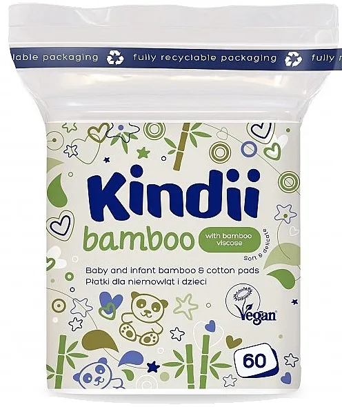Kindii Bamboo Cotton Pads Pamučne blazinice za bebe i djecu