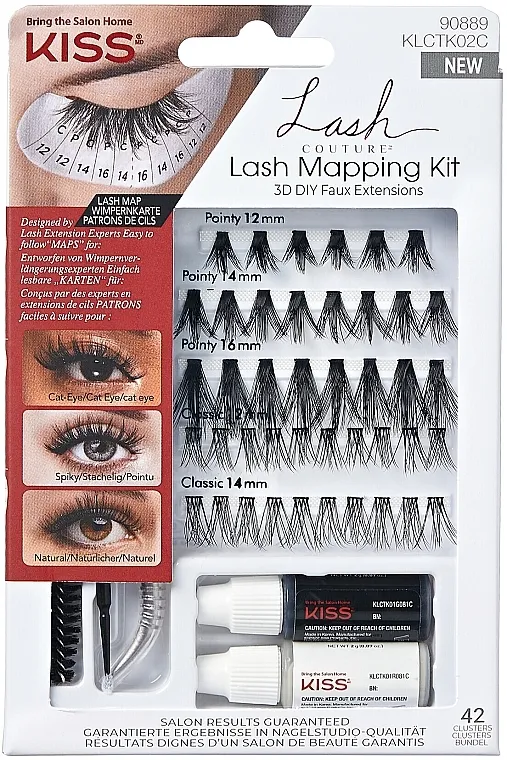 Kiss 3D DIY Faux Extensions Lash Mapping Kit Veštačke trepavice