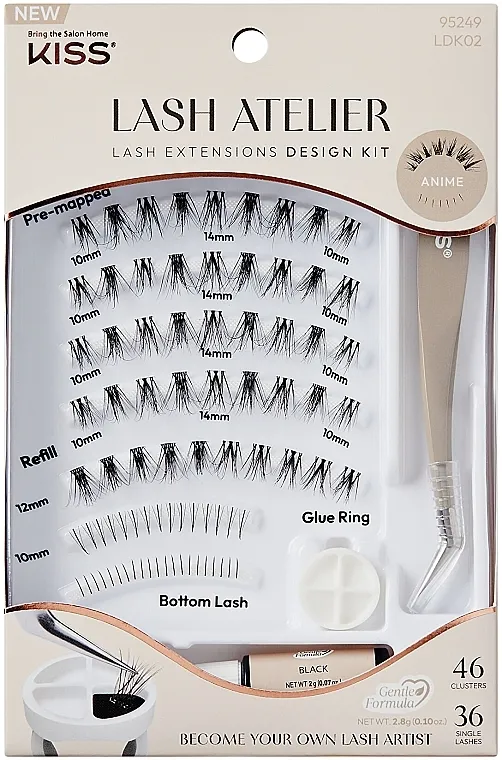 Kiss Lash Atelier Design 02 False Eyelash Set Set veštačkih trepavica