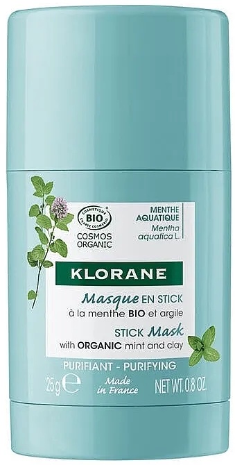Klorane Aquatic Mint Purifying Stick Mask Maska za čišćenje lica u stiku