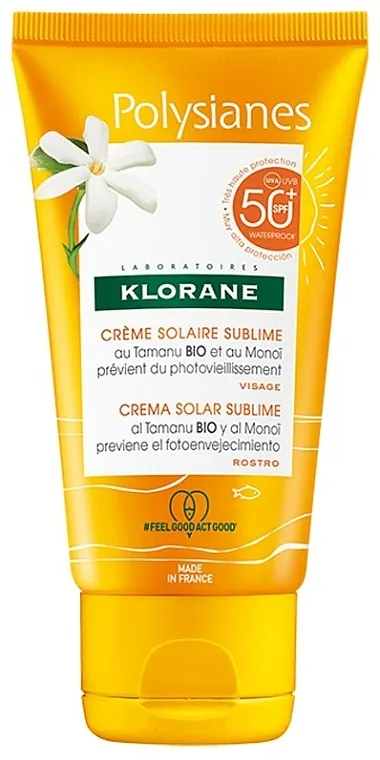 Klorane Polysianes Sublime Sunscreen Tamanu and Monoi Krema za sunčanje SPF50