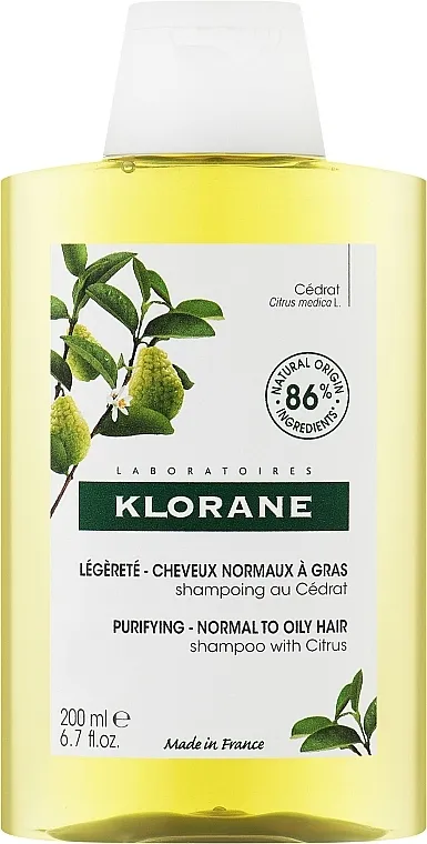 Klorane Purifying Normal to Oily Hair with Citrus Shampoo Pročišćavajući šampon