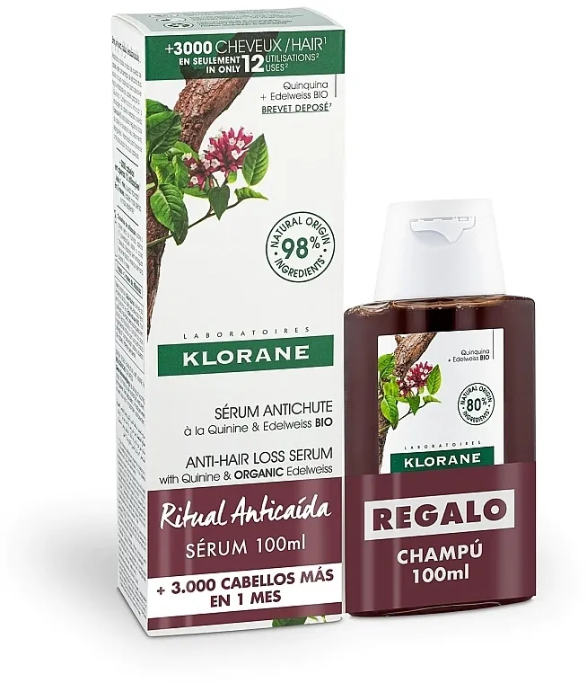 Klorane Quinine And Edelweiss Bio (sham/100ml + ser/100ml) Set
