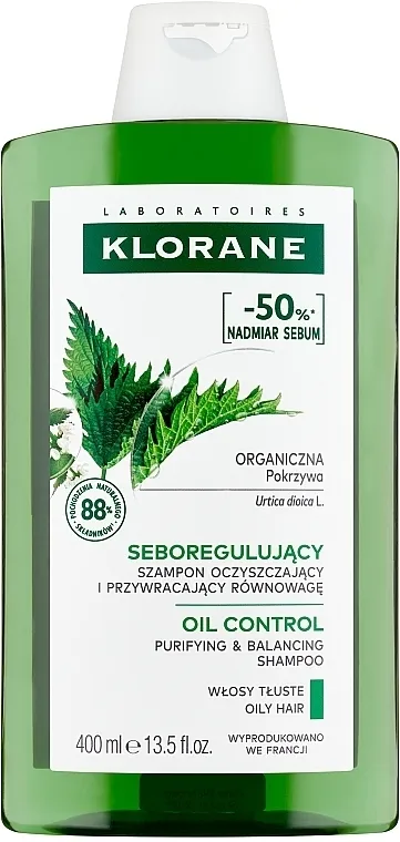 Klorane Seboregulating Treatment Shampoo with Nettle Extract Šampon sa koprivom za masnu kosu